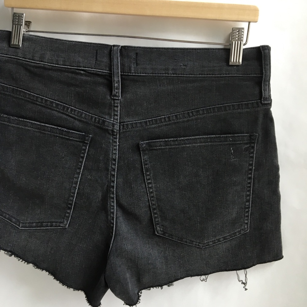 Madewell The Perfect Jean Short Ripped Edition in Underwood Wash Black Size 30 - Picture 6 of 17